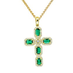 Χρυσός γυναικείος βαπτιστικός σταυρός Κ9 με αλυσίδα